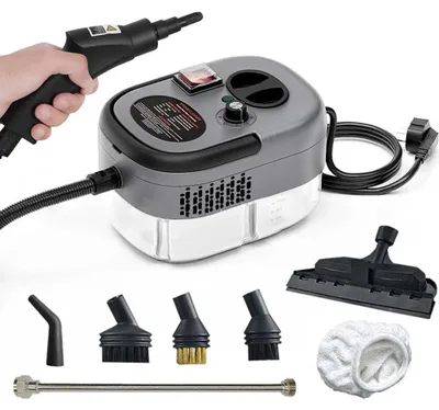 Produktbild von 2500W Dampfreiniger - Hochdruck Dampfstrahlreiniger - Hochtemperatur Sterilisation - Für Haus Auto Küche - 220–240V EU-Stecker - Aufgerüstet Grau