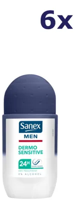 Produktbild von 6x Sanex Deo Roll-on Men - Dermo Sensitive 50 ml