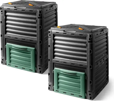 Image de 3.04 Composteur 300 litres en plastique - 2 pièces - Composteur (2 pièces)