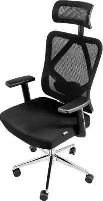 Zdjęcie produktu dla Ergonomiczny fotel krzesło biurowe obrotowe, wygodny do domu i biura Furvero Eclipse BM/A3D/L3D/H2D/S mikrosiatka czarny