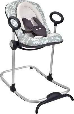 Produktbild von Babywippe BEABA Up & Down I, Höhenverstellbar, 4 Positionen, Playprint Nature, Bis 9 kg, Ergonomischer Sitzverkleinerer