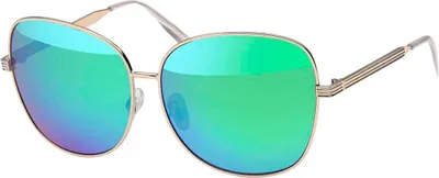 Produktbild von Gil Sonnen Brille Designer Piloten Herren Sonnenbrille mit Kunstoffrahmen 30416 Grün Gold