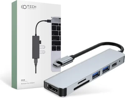 Obrázok produktu pre Tech-Protect HUB USB-C na USB-A / USB-C / HDMI / micro SD / TF / SD