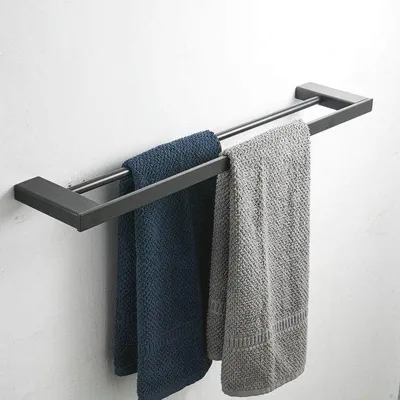 Produktbild von Haken für Handtücher, Einzelbar, Montage an der Wand, RVS 304, Oligedurchtränkt, Bronze, 40 cm