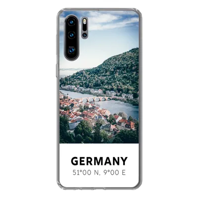 Produktbild von MuchoWow® Handyhülle Schutzhülle Hülle für Huawei P30 Pro Deutschland - Heidelberg - Sommer Silikon Softcase Handy Hülle - Schutzdeckel