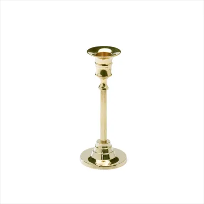 Kandelaar 16 cm, Messing gold, für Kerzen Ø 2 cm, Tischdeko