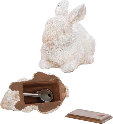Produktbild von Esschert Design | Schlüsselbox - Hase - Braun - Wetterfest - Versteck für Ersatzschlüssel - Dekorativ