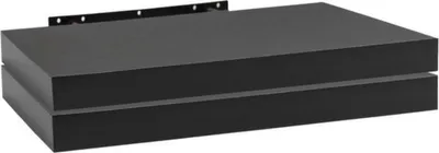 Image de Bolt Edge Étagère murale - Noir - Flottant - 50cm - Lot de 2 - Bois MDF