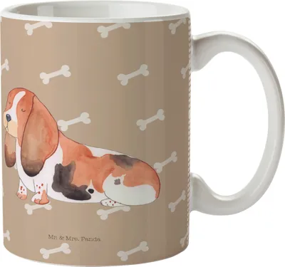 Produktbild von Mr. & Mrs. Panda Pott Hund Basset Hound - Hundeglück - Geschenk, Süß, Sprüche, Niedlich, Kinderbecher, Plastikbecher, Camping Tasse, Trinklernbecher, Haferl