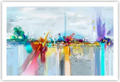 Produktbild von Poster - Poster ohne Rahmen - Abstraktion modern - 91,5x61 cm - Wand Bild - Wanddeko - Wandbilder - Kunstposter - Wandposter - Bilder - Kunstdruck - Wanddekoration - Wandbild - P2XAA91x61-4028