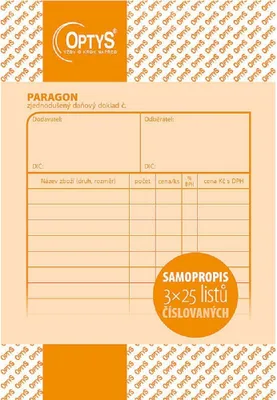 Obrázek produktu pro Paragon, A6, 3 × 25 listů, číslovaný, NCR