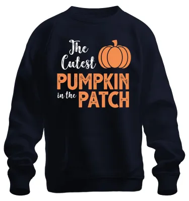 Produktbild von The Cutest Pumpkin in the Patch Halloween Kürbis Baby Kinder Sweatshirt Pullover, Navy, M