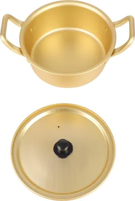 Obrázek produktu pro Korejský hrnec na nudle Ramen Korean Yellow Aluminum Stockpot Instant Noodles Pot (16 cm)