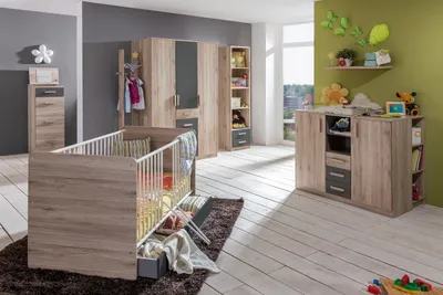 Produktbild von Babyzimmer Kinderzimmer Babymöbel Babyzimmerausstattung "Canton II" (9-teilig)