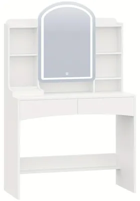 Imagen del producto de Mesa de tocador - Mesa de maquillaje - Tocador - Mesa de cosméticos - Mesa para maquillarse - Con iluminación LED - Superficie de trabajo de 90 cm