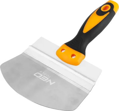 Zdjęcie produktu dla NEO TOOLS Skrobak do wiader - Łyżka do wiader - Zakrzywiona łopatka - doskonała do usuwania masy szpachlowej z wiader - 155 mm Wykonana ze stali nierdzewnej