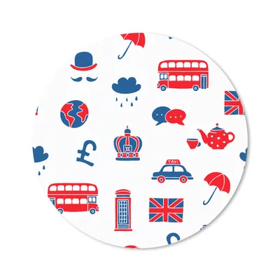 Produktbild von MuchoWow® Mauspad Mousepad England - Muster - London 30x30 cm - Mousepads - Maus Mat - Pad - Mausunterlage - Tischunterlage - Schreibtischmatten