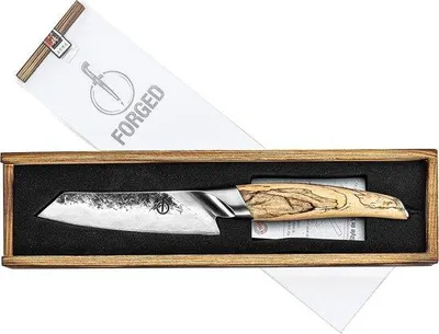 Produktbild von Santoku-Messer, 14 cm - Japanischer VG10-Stahl - Handgeschmiedet, 5-lagig - Extrem scharfe Schneide