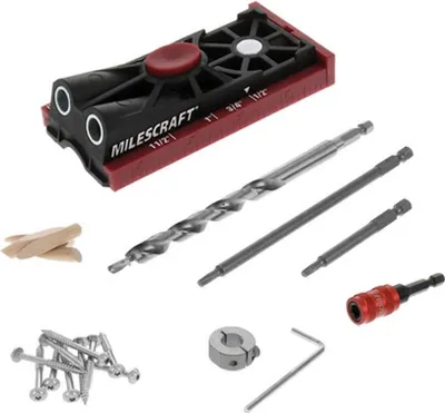 Immagine prodotto di Set PocketJig 200 di Milescraft per la creazione di tasche