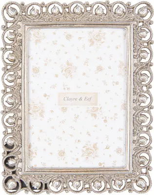 Produktbild von Clayre & Eef Bilderrahmen 13x18 cm Silberfarbig Kunststoff