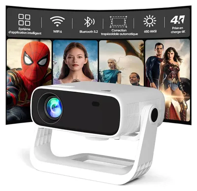 Image de Projecteur intelligent - Android 11 - 650 lumens ANSI - Full HD avec prise en charge 4K - Portable