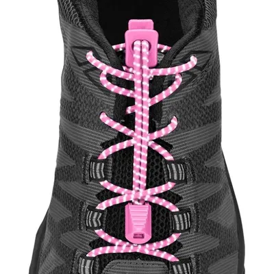 Image de Nathan Reflective Lacets Pour Course À Pied - Rose  | Taille: ONE SIZE