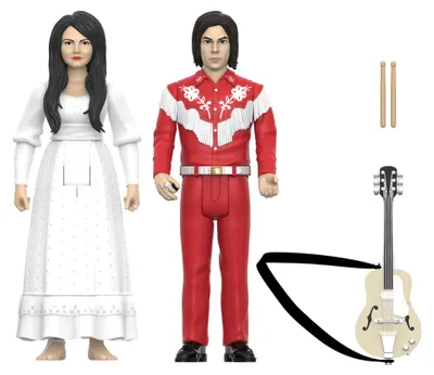 Zdjęcie produktu dla Figurki The White Stripes ReAction, zestaw 2 sztuki, seria 02 The White Stripes (Elephant), 10 cm