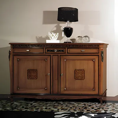 Produktbild von Kommode Wohnzimmer Kommode Schubladen Holz Sideboard Schrank Schränke Massiv