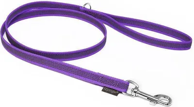 Produktbild von Mystique® Gummierte Leine 12mm mit Handschlaufe Standard Karabiner lila 1,2m