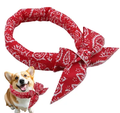 Produktbild von Kühlendes Halstuch für Hunde – Leichtes Halsband – Rot