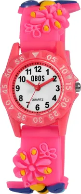 Produktbild von Qbos Kinderuhr mit Silikonband, bunt, Motiv Biene, Ø 28 mm