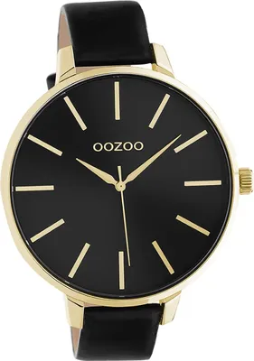 Produktbild von Oozoo Leder Damen Uhr Analog Quarzuhr Armband schwarz Timepieces D2UOC10844