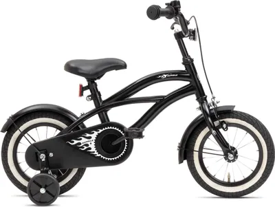 Produktbild von Nogan Rumble Kinderfahrrad – 12 Zoll – Schwarz - komplett mit Stutzräder