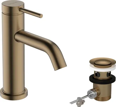 Image de hansgrohe Tecturis S robinetterie de lavabo monocommande 80 CoolStart, EcoSmart+, avec vidage à tirette, portée 108mm, 73302140