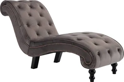 Immagine prodotto di Chaise longue in velluto grigio