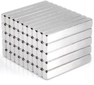 Produktbild von Neodymium-Magneten 50 Stück, 25 x 4 x 3 mm, rechteckige, kleine, starke Magnetplatten für Whiteboard und Kühlschrank