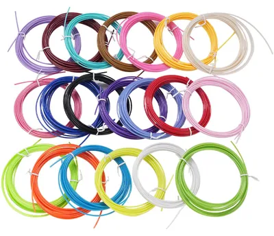 Produktbild von 20-farbiges PLA Filament-Set für 3D-Drucker-Stifte - 20 lebendige Farben, je 5 m lang - Ø 1,75 mm - Kreativität ohne Grenzen - Guter Druckeffekt