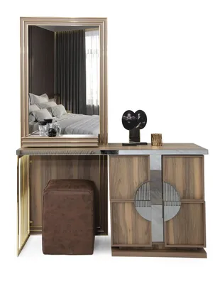 Produktbild von Stilvoll Schlafzimmer Set Luxus Schminktisch mit Spiegel Design neu
