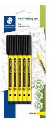 Zdjęcie produktu dla Długopis Staedtler Noris, czarny, 0,6 mm - zestaw 5 sztuk
