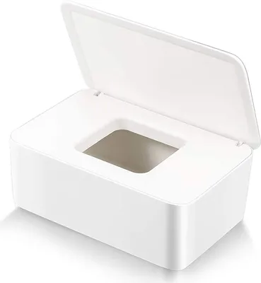 Produktbild von Feuchttücher-Box,Toilettenpapier Box,Kunststoff Feuchttücher Spender,Baby Feuchttücherbox,Baby Tücher Fall,Tissue Aufbewahrungskoffer,Taschentuchhalter,Tücherbox,Serviettenbox (Weiß)