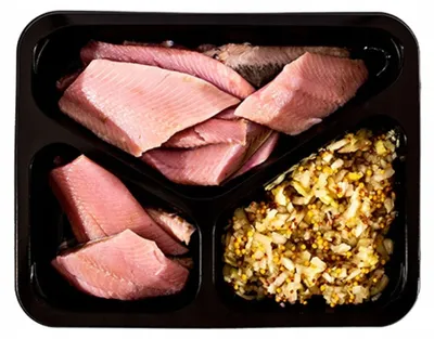 Image de Hareng mariné aux cerises, sauce céleri-moutarde
