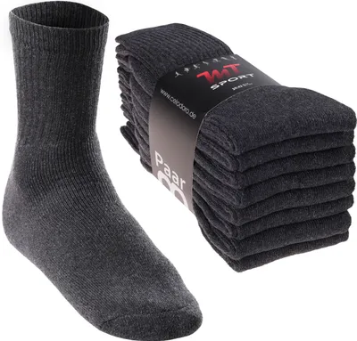 Produktbild von MT Damen und Herren Sport- und Freizeitsocken (8 Paar) Tennissocken - Anthrazit 43-46