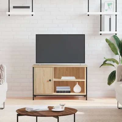Image de The Living Store Armoire TV Chêne Sonoma 80x40x50 cm Matériau dérivé du bois