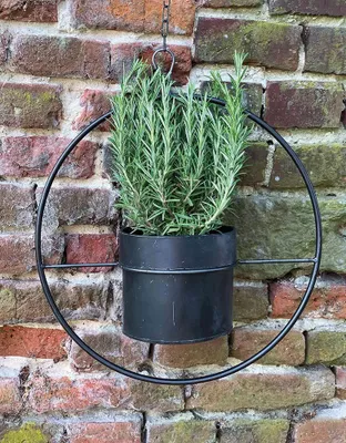 Produktbild von Hängetopf Zink Blumenampel Pflanztopf Blumentopf Hängeampel Vintage 45cm
