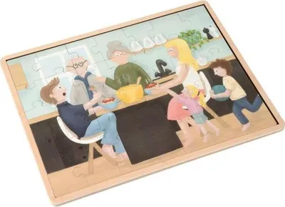 Produktbild von EDUPLAY 120791 Puzzle Essen Mehrgenerationen, 35-teilig (1 Set)