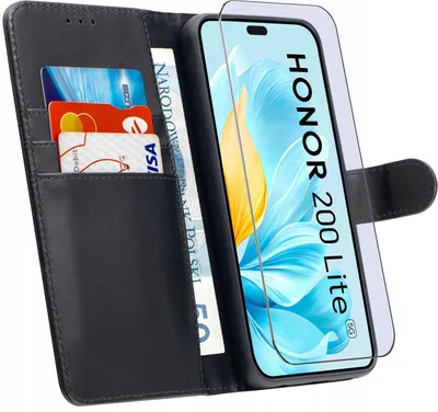 Zdjęcie produktu dla Etui Do Honor 200 Lite 5G | Skórzane Portfel Book Tokra Case Classic +Szkło