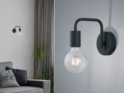Produktbild von Trio Diallo Wandleuchte E27  Schwarz Matt