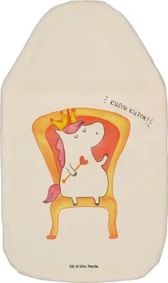 Produktbild von Mr. & Mrs. Panda Wärmflasche Einhorn König - Weiß - Geschenk, Kaiser, Wärmekissen, Unicorn, Wärmflaschen, Bettflasche, Flauschige, Krone, Präsident, Bundeskanzler