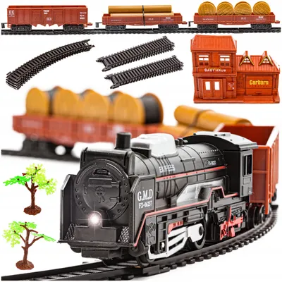 Produktbild von DK Elektrische Eisenbahn Lokomotive mit Waggons und Gleisen