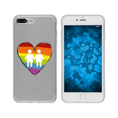 Produktbild von PhoneNatic Case kompatibel mit Apple iPhone 8 Plus Silikon-Hülle pride Frauen M4